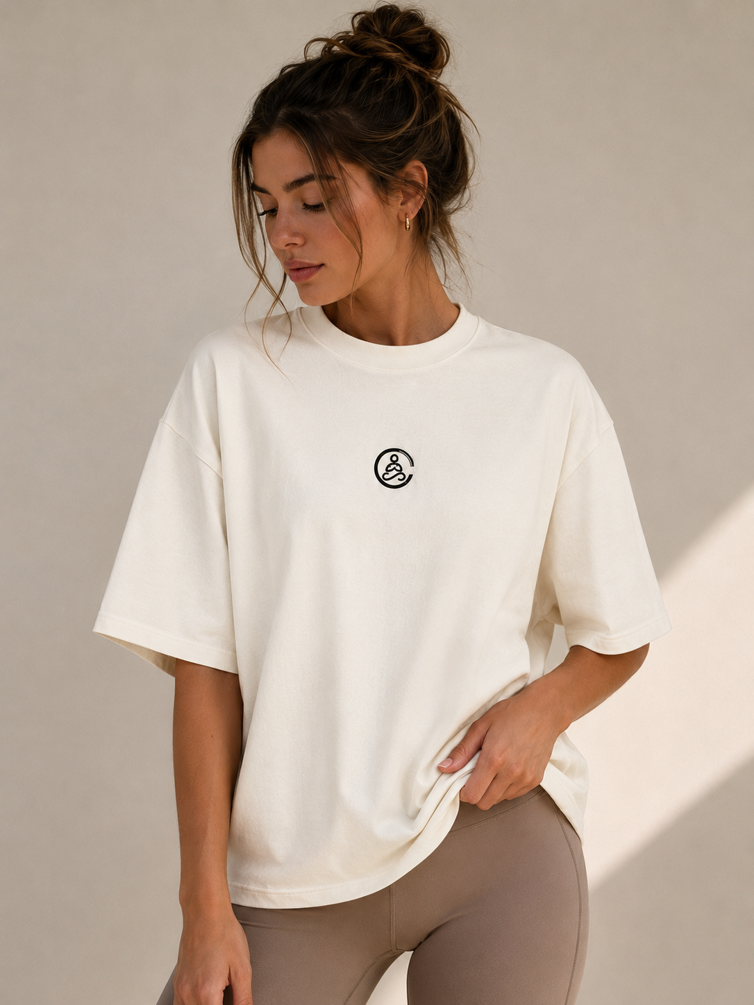 Women's Baggy Boxed Embroided T-shirt